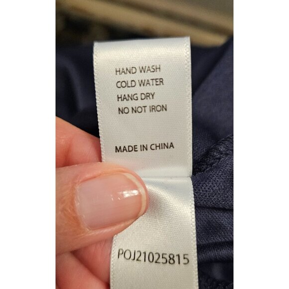 NWT Navy Blue Lace Midi Dress W/ Elbow Sleeves & Lining By Pinup Fashion Sz 20W - Picture 8 of 13